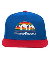 Big Boys and Girls Mitchell & Ness Royal, Red Denver Nuggets Two-Tone Snapback Hat