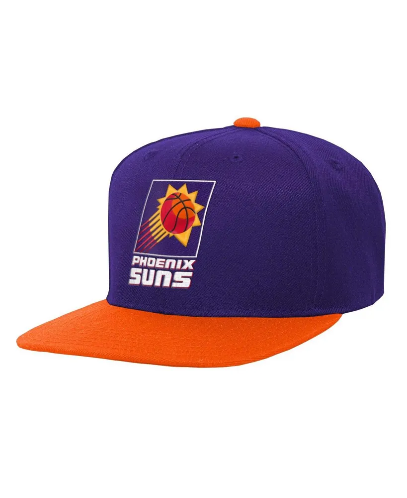 Big Boys and Girls Mitchell & Ness Purple, Orange Phoenix Suns Two-Tone Snapback Hat