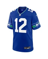 Men's Nike 12th Fan Royal Seattle Seahawks Throwback Player Game Jersey