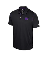 Men's Colosseum Black Kansas State Wildcats Cameron Polo Shirt