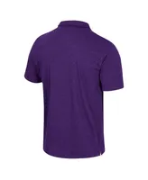 Men's Colosseum Purple Ecu Pirates No Problemo Polo Shirt