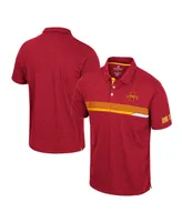 Men's Colosseum Cardinal Iowa State Cyclones No Problemo Polo Shirt