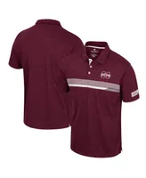 Men's Colosseum Maroon Mississippi State Bulldogs No Problemo Polo Shirt