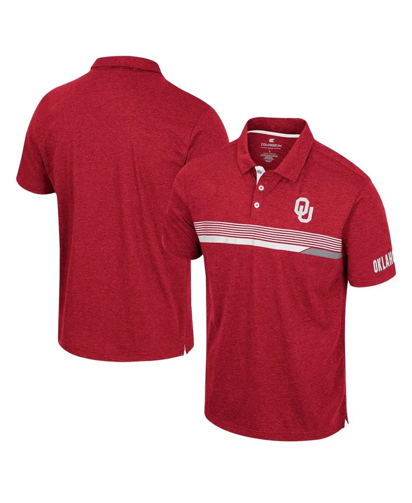 Men's Colosseum Crimson Oklahoma Sooners No Problemo Polo Shirt