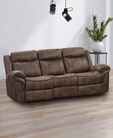 Furniture of America Harris 87" Fabric Manual Recliner Sofa