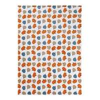 Kate Aurora Autumn Shabby Harvest Multi Pumpkins Ultra Soft & Plush Oversized Fall Accent Throw Blanket - 50 in. W x 70 in. L