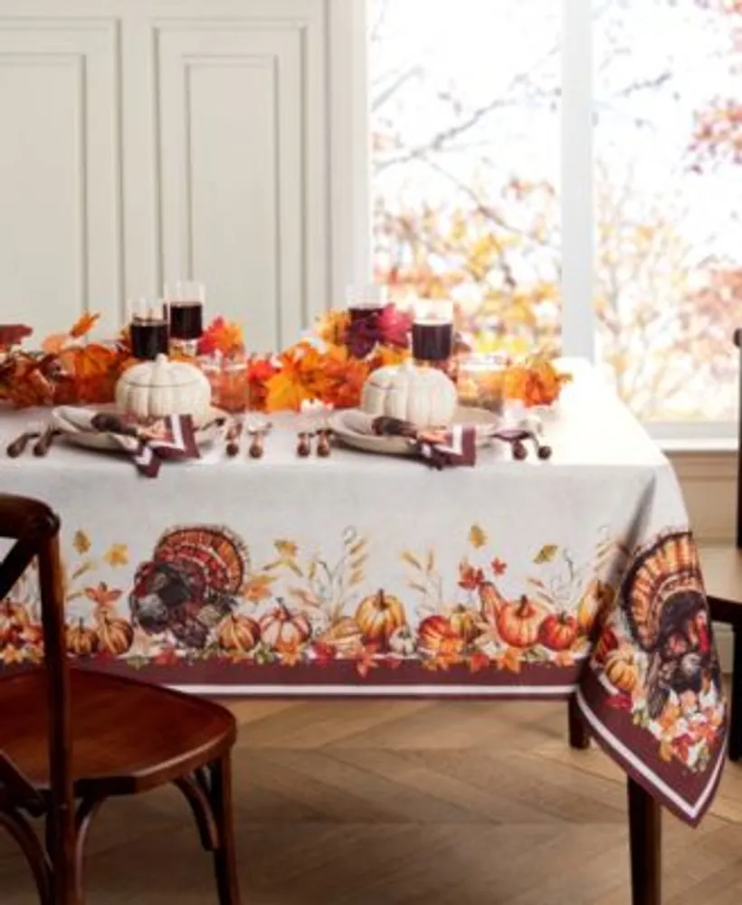 Elrene Autumn Heritage Turkey Table Linens Collection