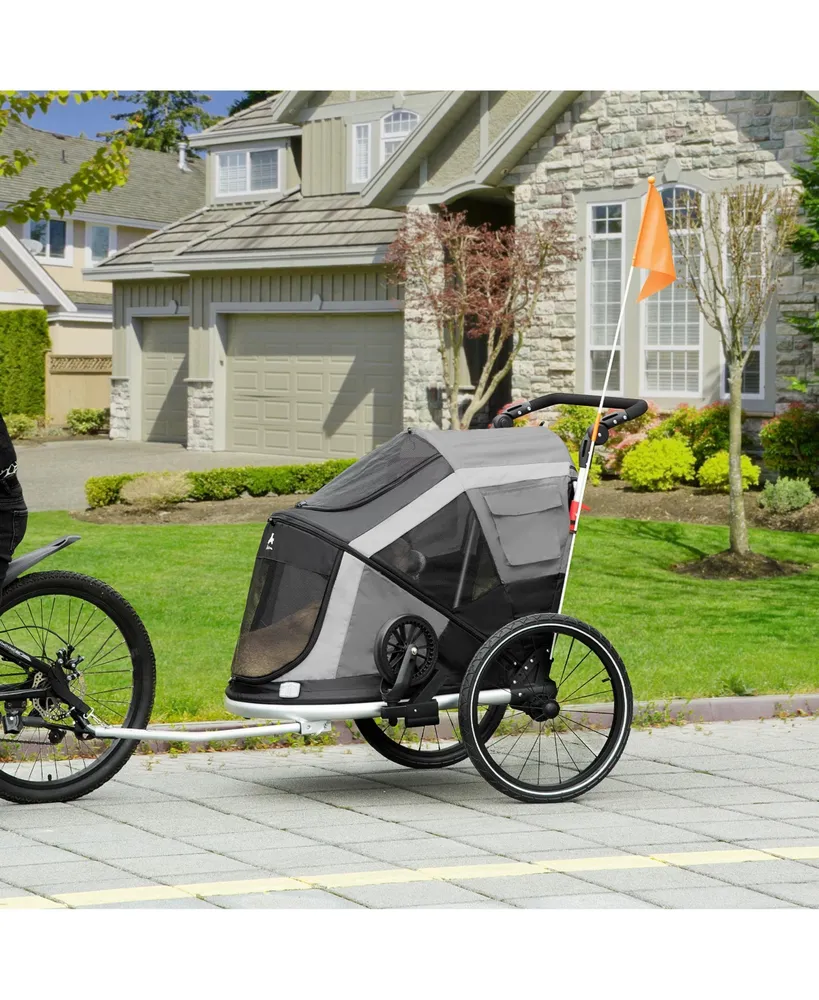 Aosom 2-in-1 Pet Bike Trailer, Dog Stroller, Small Pet Bicycle
