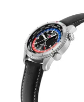 Alpina Men's Swiss Startimer Pilot Black Leather Strap Watch 41mm