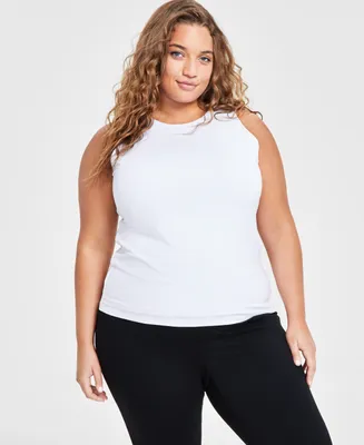 Bar Iii Plus Sleeveless Jersey Knit Top, Created for Macy's