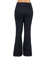 24seven Comfort Apparel Women's Bell Bottom Foldover Waist Sweatpants