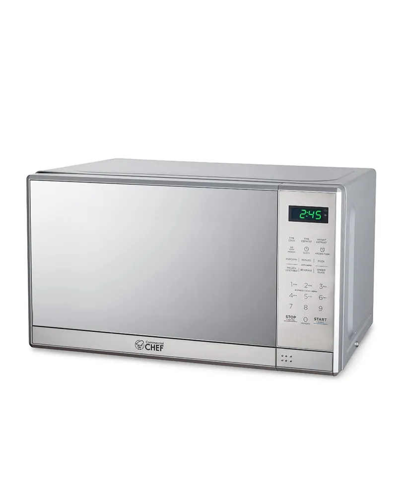 Commercial Chef Cu. Ft. Counter Top Microwave,Stainless Steel