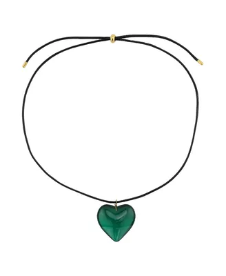 Rebl Jewelry Glass Heart Necklace