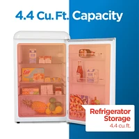 Commercial Cool 4.4 Cu. Ft. Retro Refrigerator,White