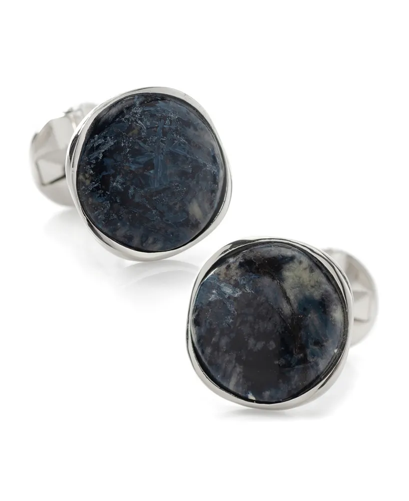 Ox & Bull Trading Co. Men's Sterling Silver Classic Formal Pietersite Cufflinks