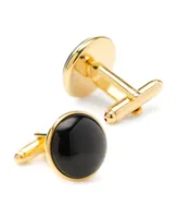 Ox & Bull Trading Co. Men's Gold-tone and Onyx 5 Cufflinks and Stud Set, 7 Piece Set