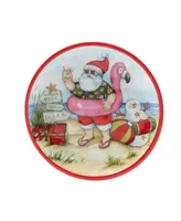 Certified International Santa's Wish 6" Melamine Canape Plates, Set of 12