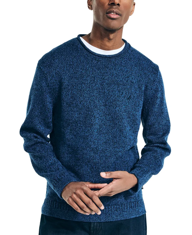Nautica Men's Rolled Crewneck Sweater