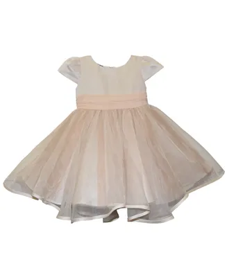 Blueberi Boulevard Baby Girls Fit-and-Flare Satin and Tulle Dress