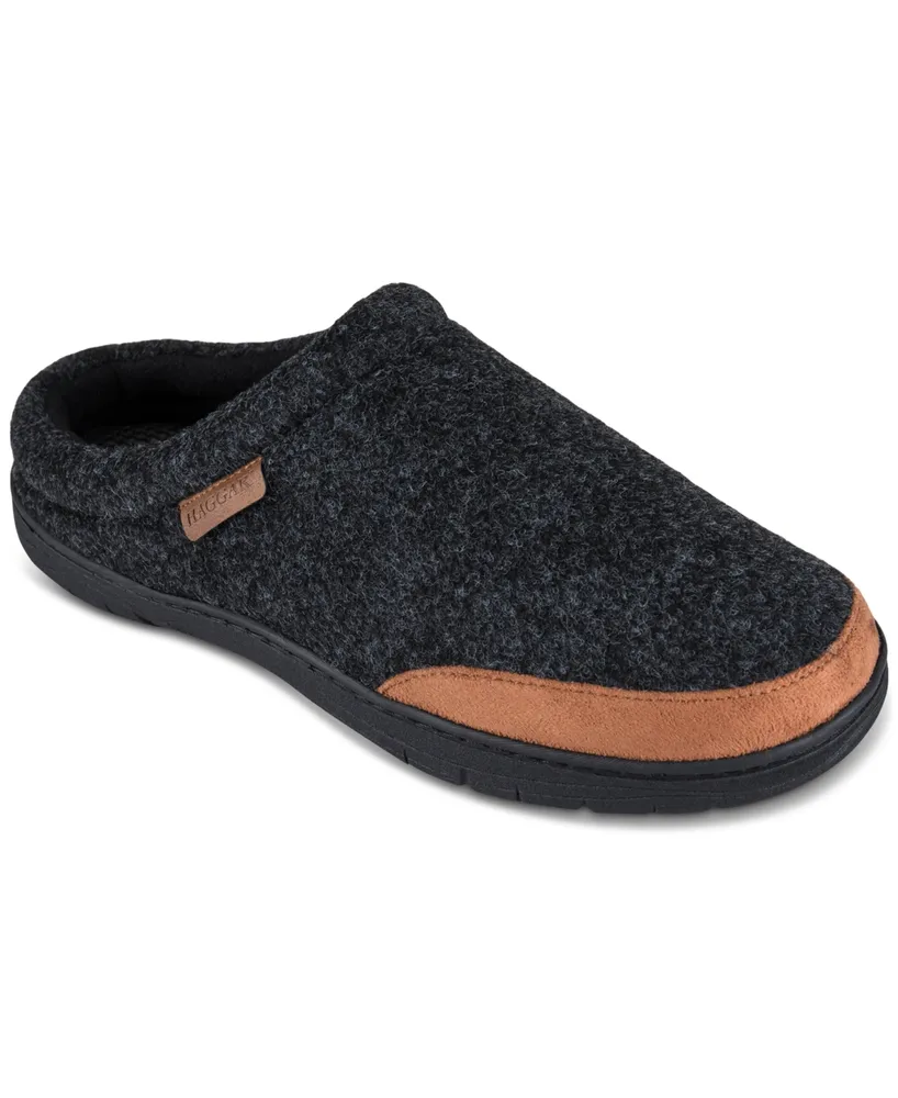 Haggar Men's Microsuede Trim Bumper Felt Clogs