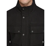 Guess Men's Water-Repellent Jacket with Zip-Out Quilted Puffer Bib