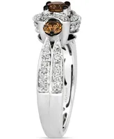 Le Vian Chocolate Diamond & Nude Diamond Ring (5/8 ct. t.w.) in 14k White Gold