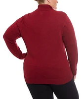 Joseph A Plus Size Long Sleeve Turtleneck Sweater
