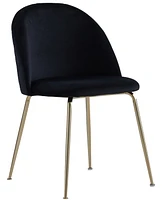 Best Master Furniture Miramar 31" Velvet Metal Dining Chairs, Set of 2