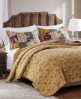 Greenland Home Fashions Antique Chic Cotton Authentic Patchwork Piece Quilt Set