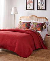 Greenland Home Fashions Jewel Quilt Set, 3-Piece Full - Queen