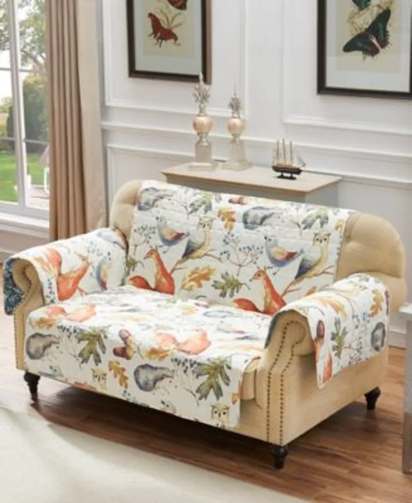 Greenland Home Fashions Willow Forest Friends Reversible Furniture Protector Collection