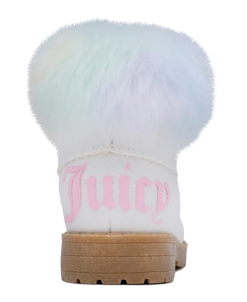 Juicy Couture Toddler Girls El Cajon Faux Fur Cuff Boots - Silver
