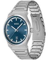 Hugo Boss Men's Candor Quartz Basic Calendar Stainless Steel Watch 41mm