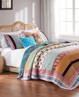 Greenland Home Fashions Thalia Cotton Reversible Piece Quilt Set