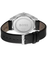 Hugo Boss Men's Tyler Quartz Multifunction Leather Watch 43mm