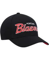 Men's Mitchell & Ness Black Portland Trail Blazers Mvp Team Script 2.0 Stretch Snapback Hat