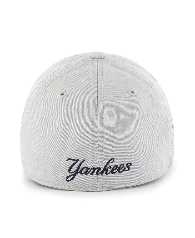 Men's '47 Brand Gray New York Yankees Franchise Logo Fitted Hat