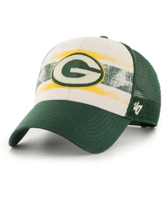 Men's '47 Brand Cream Green Bay Packers Breakout Mvp Trucker Adjustable Hat