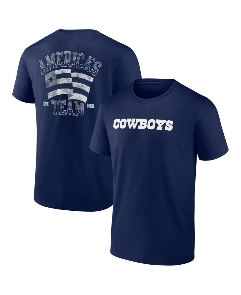 Men's Profile Navy Dallas Cowboys Big and Tall Two-Sided T-shirt