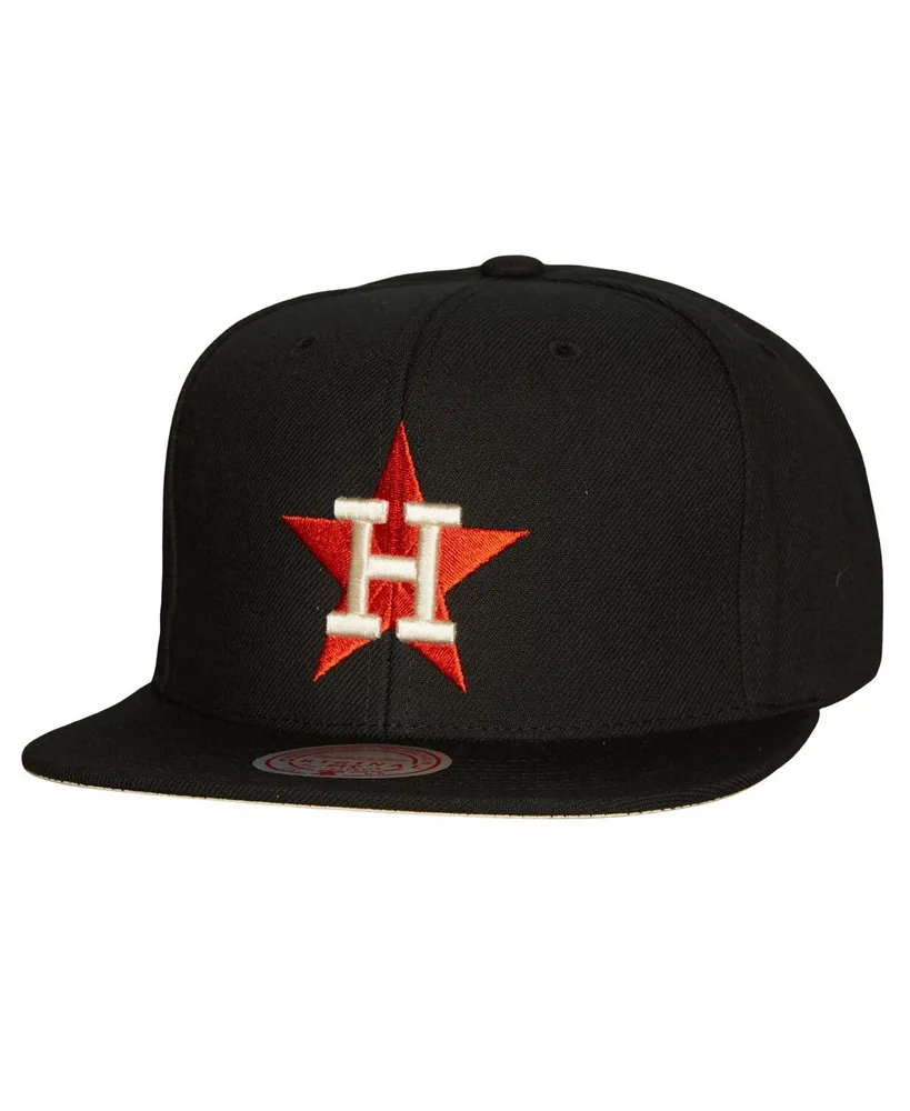 Houston Astros Cooperstown Off White Mitchell & Ness Evergreen Trucker Snapback