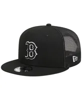 Men's New Era Black Boston Red Sox Trucker 9FIFTY Snapback Hat