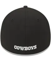 Men's New Era Black Dallas Cowboys Retro Joe Main 39THIRTY Flex Hat