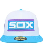 Men's New Era White Chicago Sox Comiskey Park 75th Anniversary Vice 59FIFTY Fitted Hat