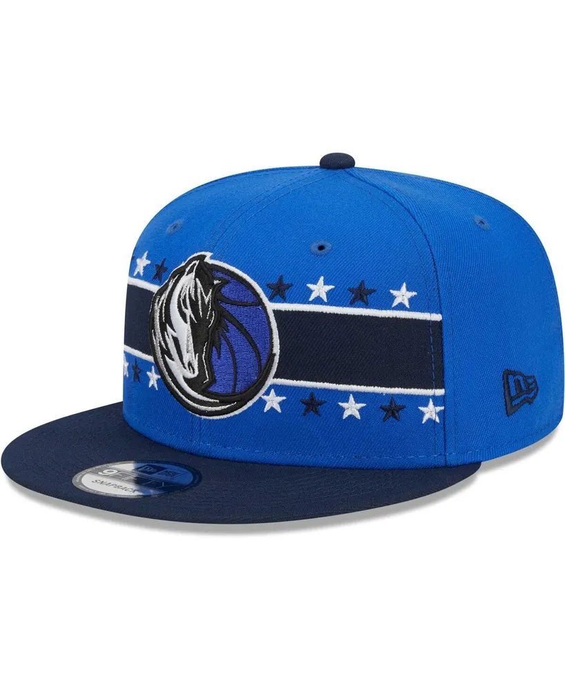 Men's New Era White/Navy Dallas Mavericks Splatter 9FIFTY Snapback Hat