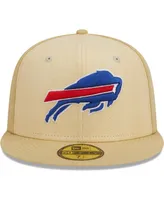 Men's New Era Khaki Buffalo Bills Raffia Front 59FIFTY Fitted Hat