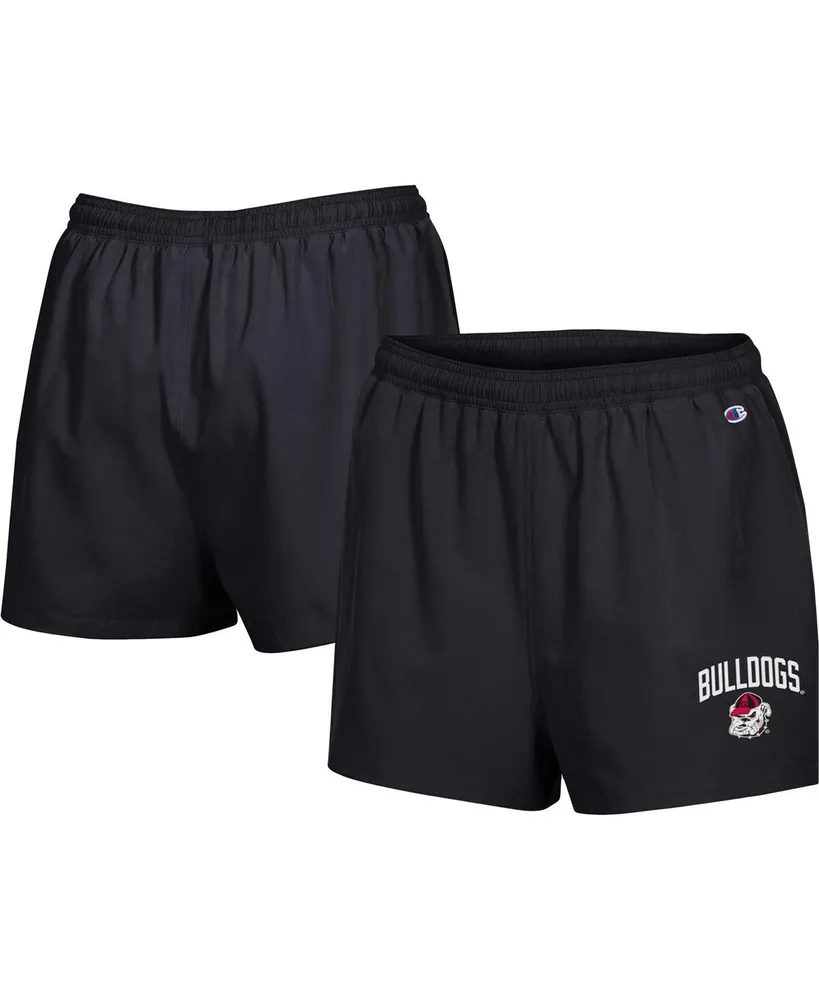 Women's Champion Black Georgia Bulldogs Football Fan High Waist Shorts