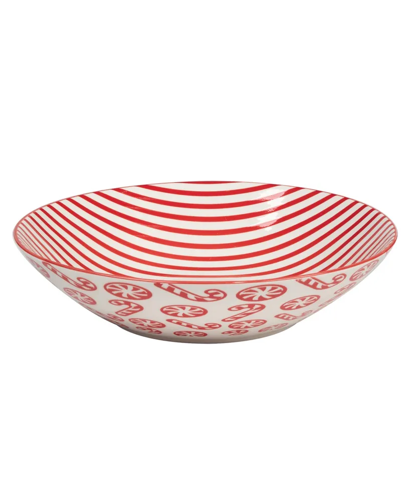 Certified International Peppermint Candy 40 oz Soup Bowls Set of 6, Service for 6