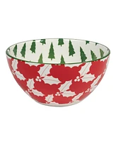 Certified International Winter Medley 30 oz All Purpose Bowls Set of 6, Service for 6