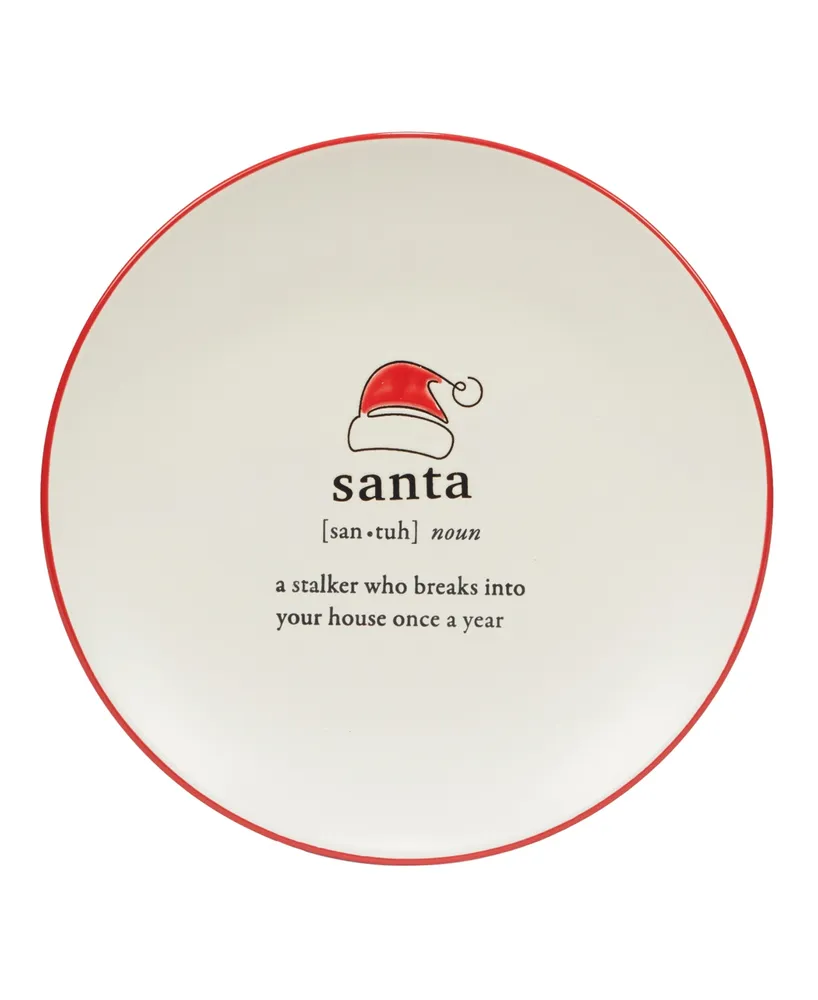 Certified International Christmas Fun Sayings 8.5" Dessert Plates Set of 6