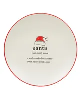 Certified International Christmas Fun Sayings 8.5" Dessert Plates Set of 6